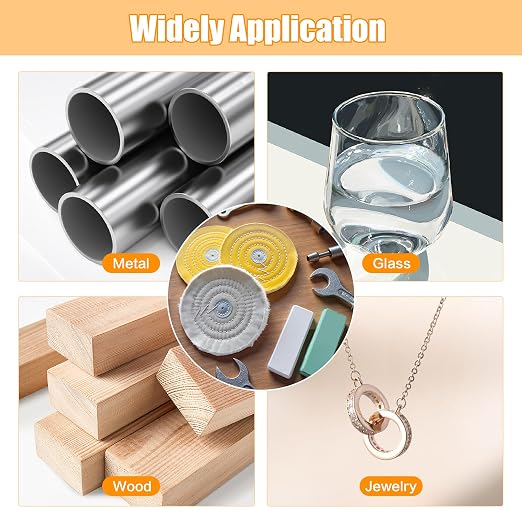 6pcs Buffing Wheel Kit Includes 4pcs 6 Inch Polishing Pads and 2pcs Polishing - Image 7
