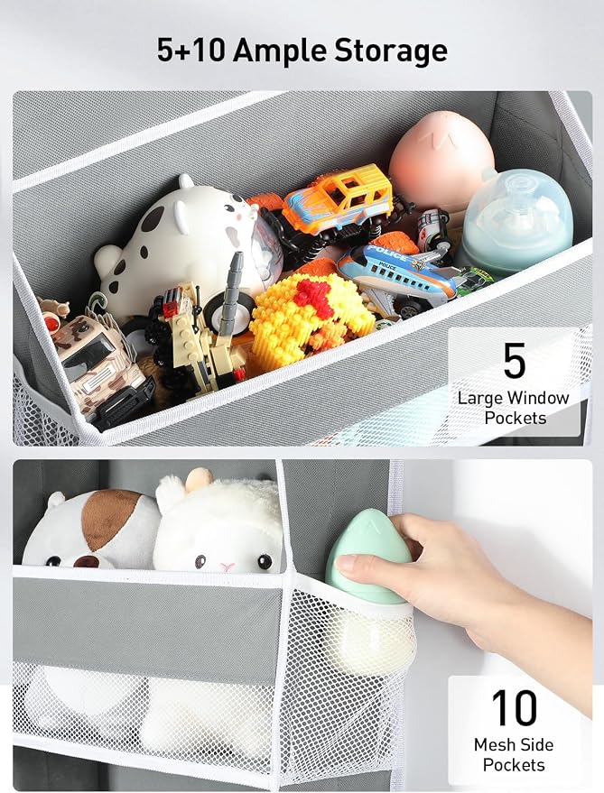 Yecaye 2 Pack Over The Door Organizer, 6-Tier Closet Door Hanging Organizer - Image 5