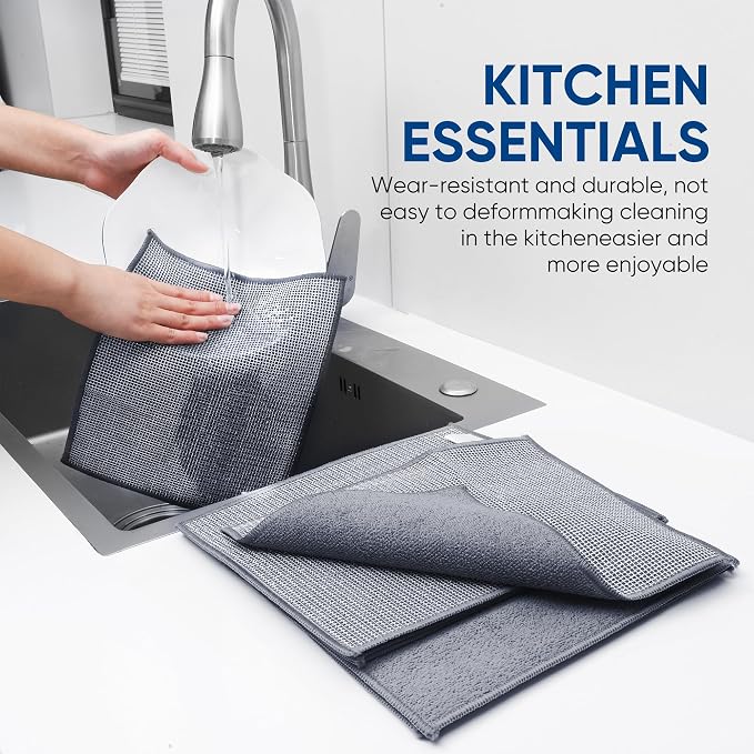 Forggon10 Pcs New Upgrade 2-Layer Non Scratch Wire Dishcloth, Wire Dishwashing - Image 7