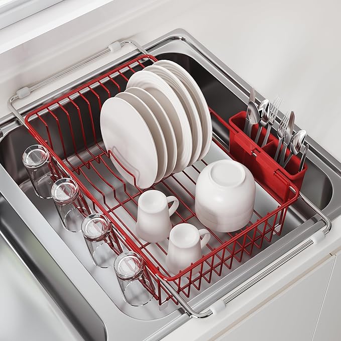 JASIWAY Dish Drying Rack in Sink, Dishes Drainers by JASIWAY