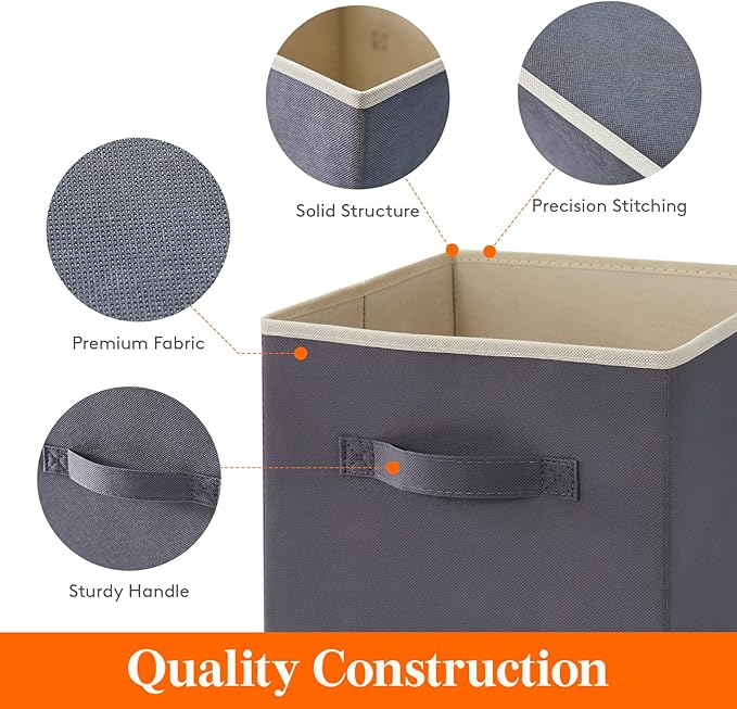 Lifewit 13 Inch Cube Storage Bins, Storage Cubes Foldable Medium Decorative - Image 3