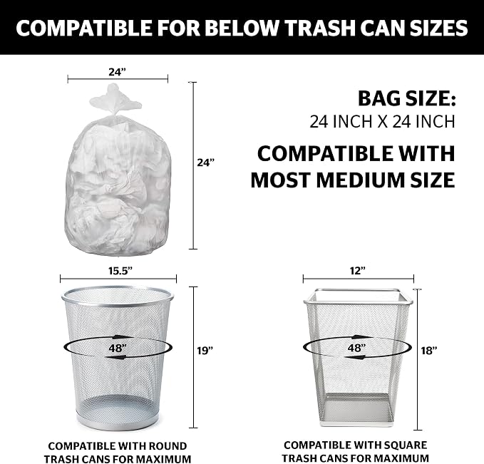 Aluf Plastics High Density Trash Bags, 10 Gallon, 8 Micron, - Image 7