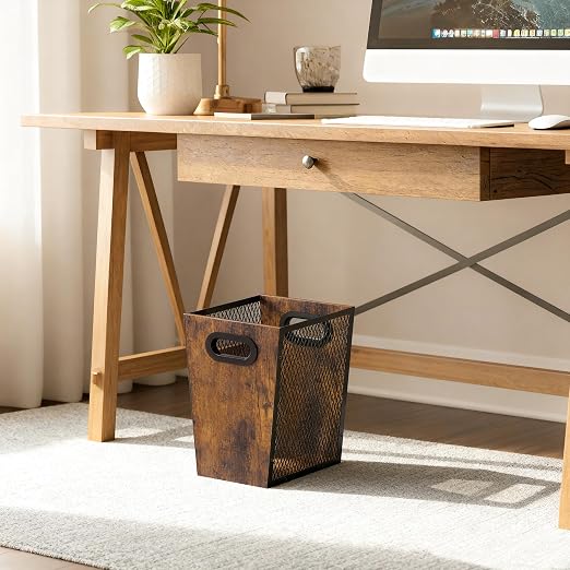 Piskyet Rustic Office Trash Can - Image 3
