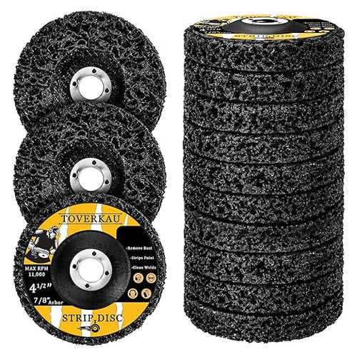 10 Pack 4.5 inch Strip Discs for Angle Grinder, Wire Stripping Wheel Paint by TOVERKAU