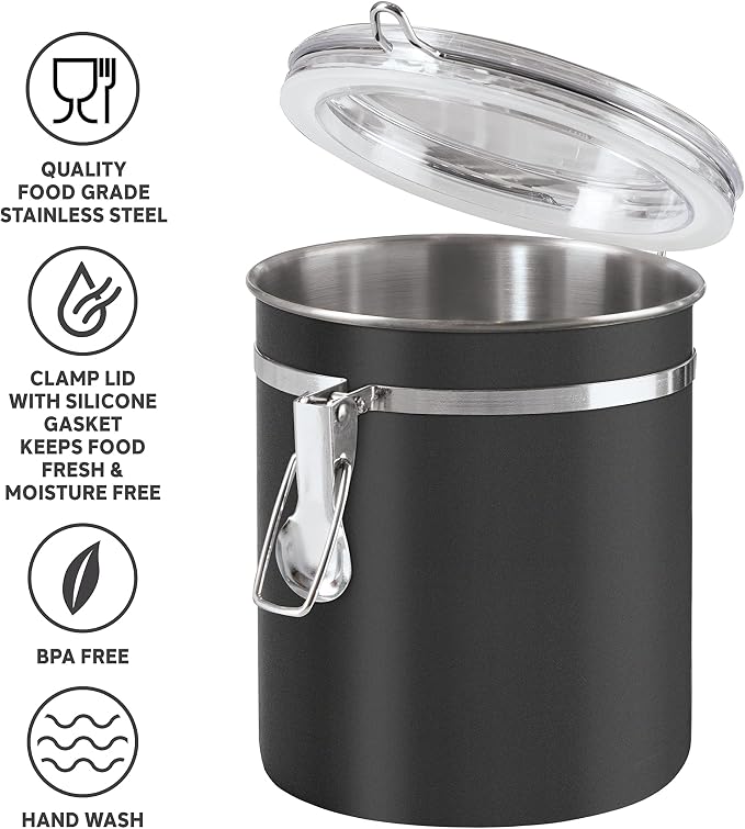 Oggi Stainless Steel Kitchen Canister 36 fl oz, Food Storage, Pantry Storage. - Image 3