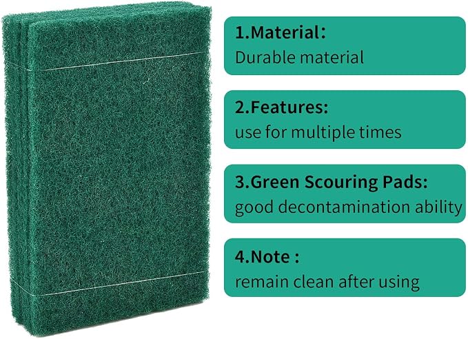 Jetec Scrub Pads Scouring Pads Sponge Dish Scrubber Scouring Cleaning Non - Image 2