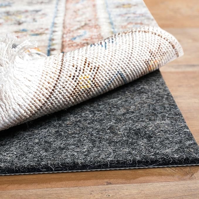 BAGAIL Felt and Natural Rubber Backing Rug Pads 1/8” Thick, 10 x 14 Ft Non Slip by BAGAILBASICS
