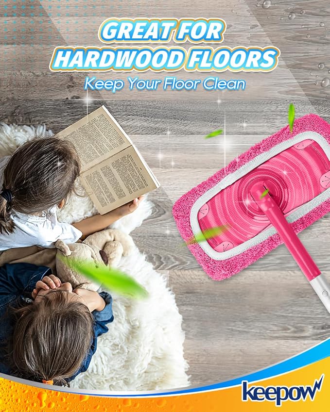 KEEPOW 6 Pack Reusable Mop Pads Compatible - Image 8