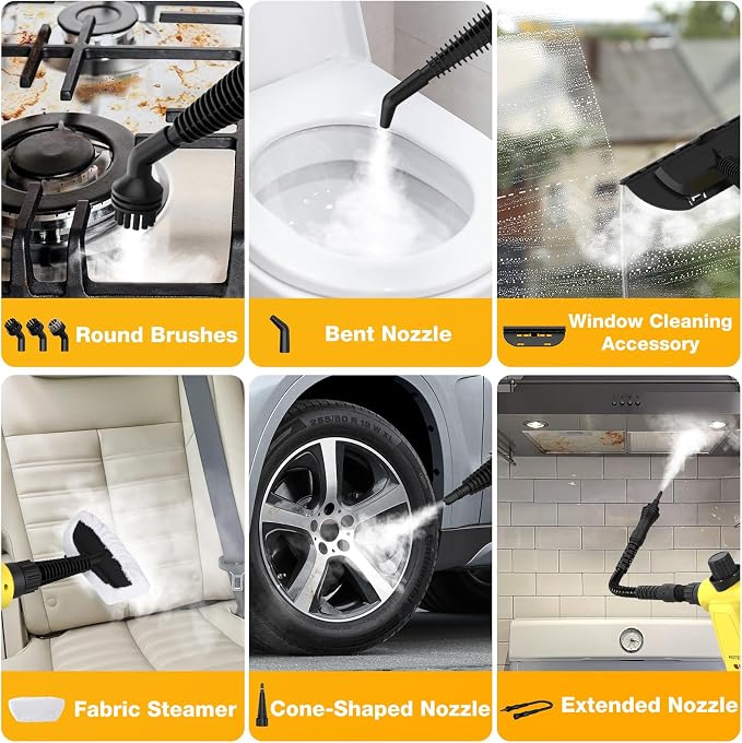 Pressurized Handheld Steam Cleaner, Portable Multi-Surface Cleaner - Image 5