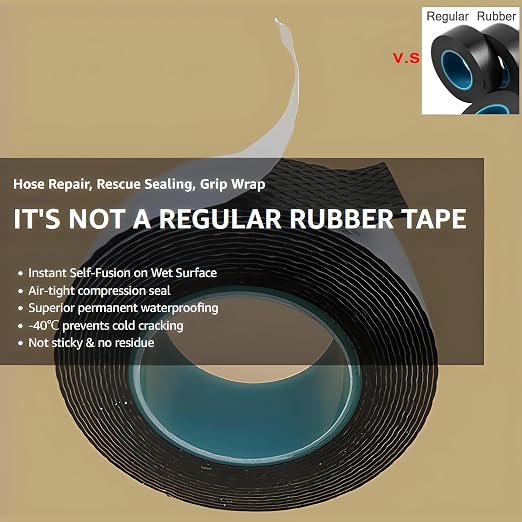 4 Rolls Butyl Rubber Self-Fusing Tape | IP67 Waterproof & 35KV Insulated | - Image 3