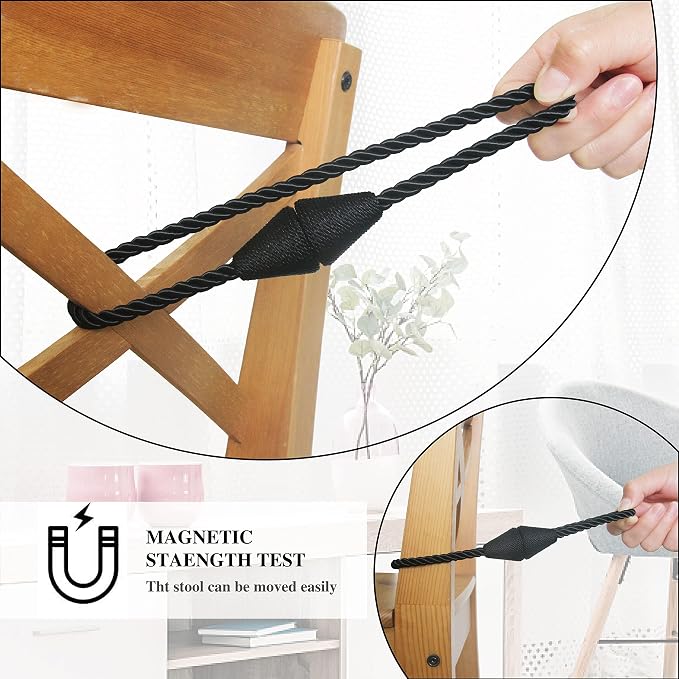 6 Pack Magnetic Curtain Tiebacks Rope Modern Handmade Curtain Tie Backs - Image 4