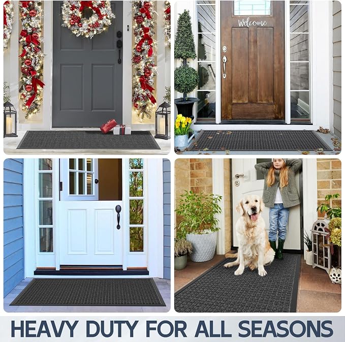 Indoor Outdoor Front Door Mats, Garage Entrance, Stain and Fade Resistant - Image 8