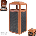 Square Waste Container with Dome Lid | Commercial Outdoor Garbage and Trash by RIGMEC