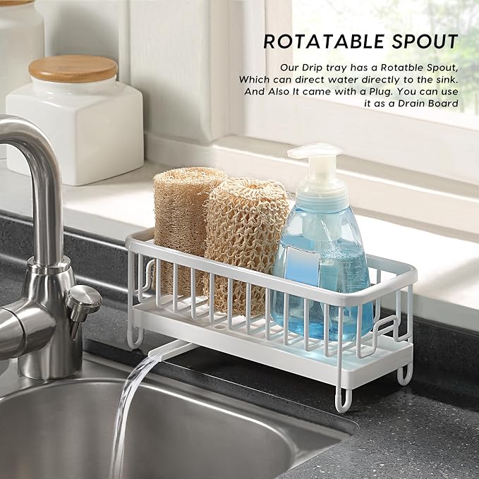 SunnyPoint Never Rust Aluminum Utensil, Sink Cleaning Tools Holder - Image 2