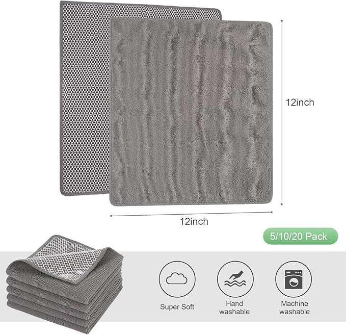 SINLAND Absorbent Microfiber Dish Cloths - Image 2