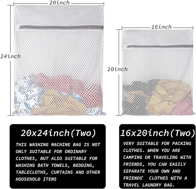 Extra Large Honeycomb Mesh Laundry Bag125gsm Net Fabric Durable and Reusable - Image 2