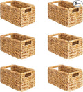 SpaceAid 6 Pack Wicker Basket, Storage Baskets by SpaceAid