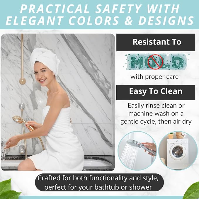 ENKOSI Bath Mat – Large 40 x 16 Inch Non-Slip Bathtub Mat - Image 5