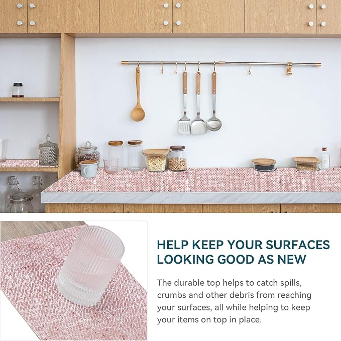 18 x 96 Inch Shelf Liner for Kitchen Cabinets Non Adhesive Kitchen Drawer Liner - Image 3