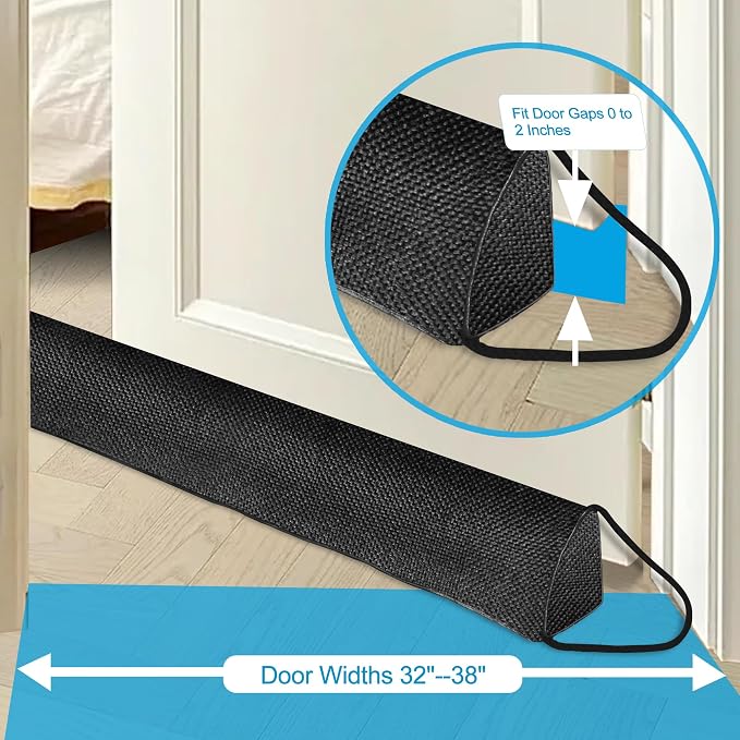 QUOLIX Triangle Under-Door Draft Stopper, 36 Inch Noise Blocker, Weighted - Image 4