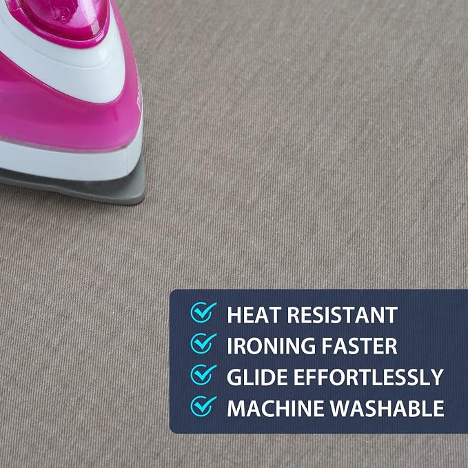 Seiritex Small Ironing Board Cover 13 x 37 inch, Fits Over The Door Ironing - Image 4