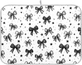 Black White Bowknot Dish Drying Mat by Wamika