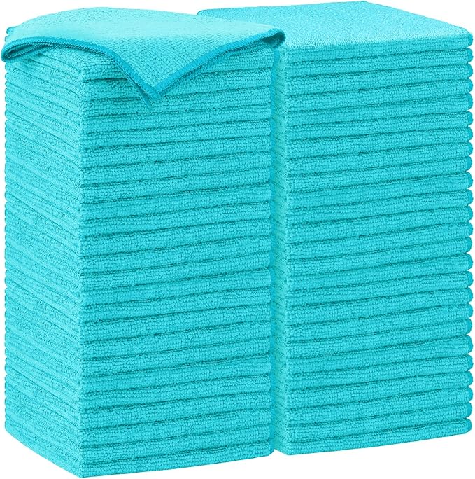 AIDEA Microfiber Cleaning Cloth-50PK, Soft Microfiber Towels by AIDEAHOME