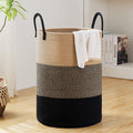 Fiona's magic 58L Large Woven Laundry Hamper, Tall Cotton Rope Laundry Basket by Fionasmagic
