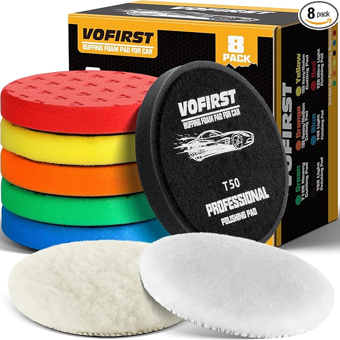 7.5 Inch Buffing Polishing Pads, Car Compound Buffing Sponge Pads and Woolen by Unknown