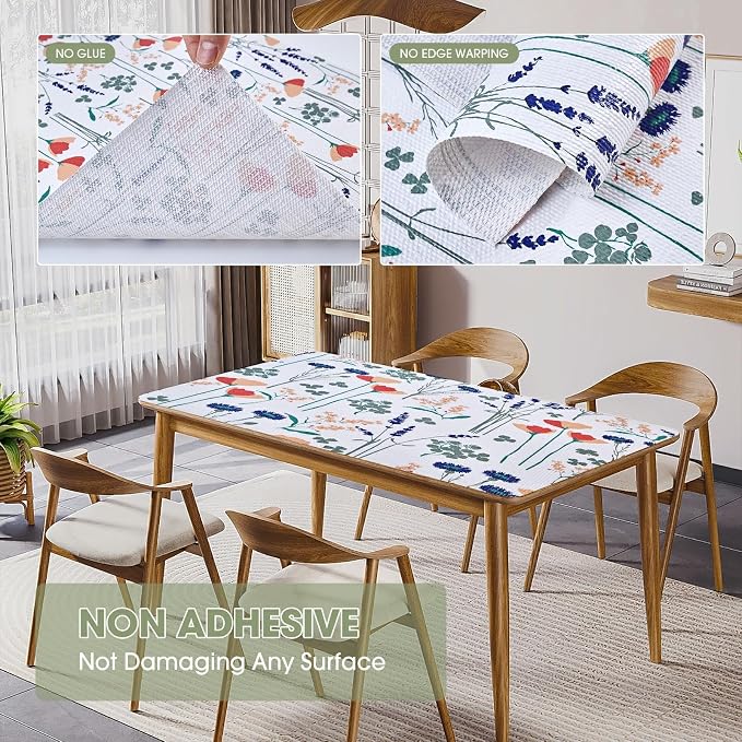 Drawer and Shelf Liner for Kitchen Cabinets, Non Adhesive, Non Slip Drawer - Image 3