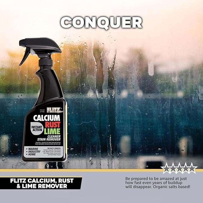 Flitz Calcium, & Lime Remover - 16oz Bottle of USA-Made Limescale Remover - Image 2