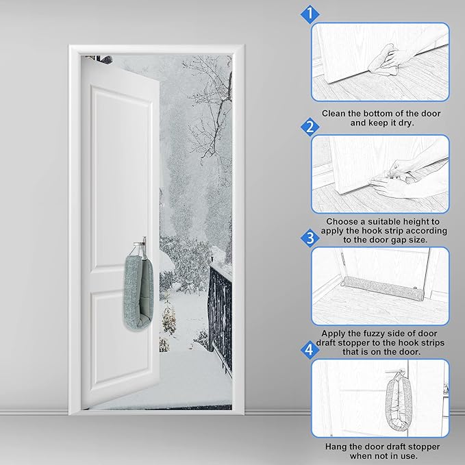 NABOWAN 36" Weighted Under Door Draft Stopper -Triangular Door Draft Blocker - Image 6