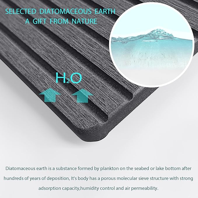 Set of 4 Water Absorbent Diatomite Coasters, Diatomaceous Earth Kitchen Soap - Image 4
