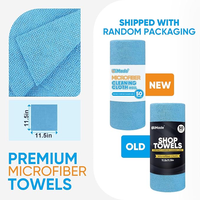 Microfiber Cleaning Cloth, 300 Sheets Shop Towels Commercial Grade Washcloths - Image 3