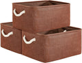 TheWarmHome Decorative Basket Rectangular Fabric Storage Bin Organizer Basket by TheWarmHome