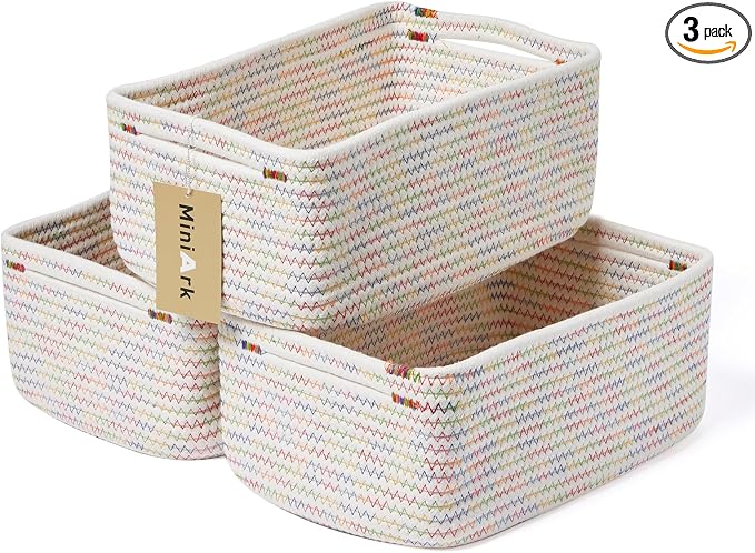 Small Storage Baskets for Organizing | Closet Organizer Bins | Shelf Toy Basket by MiniArkStorageBasketsHome