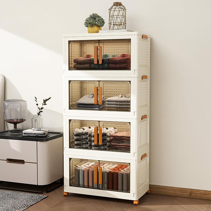 4 Tier Large Stackable Plastic Storage Bins - Image 7