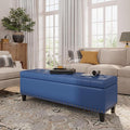 Storage Ottoman Bench, 51-Inch Large Storage Bench by FiveWillowise