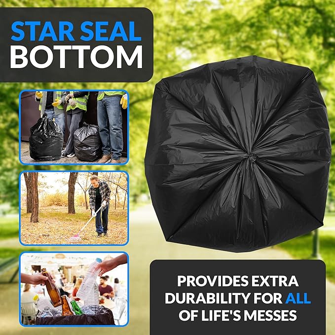 Reli. 30-33 Gallon Trash Bags Heavy Duty | 250 Count Bulk | Black Large Trash - Image 4