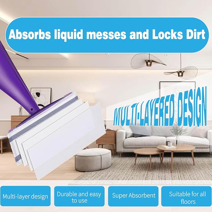 Upgraded Mop Pad Refill for Swiffer Wet Jet, Compatible - Image 4