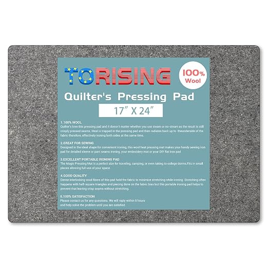 Wool Pressing Mat for Quilting 17”x24” by Torising