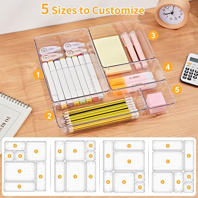SMARTAKE 13-Piece Drawer Organizers - Image 8