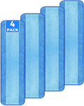 4-Pack Microfiber Cleaning Pads, 18-Inch Microfiber Mop Pads Compatible by wlich