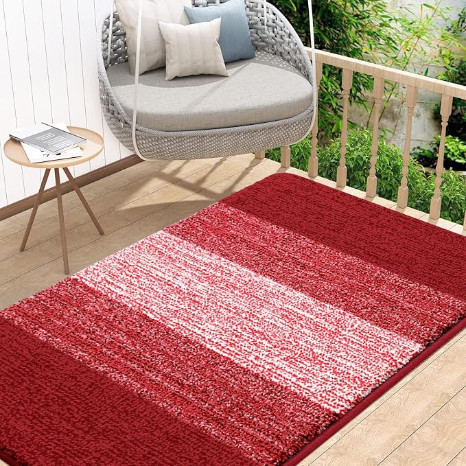 Kitinjoy Indoor Outdoor Door Mat, 48x32 Non-Slip Absorbent Dirt Trapper by Kitinjoy