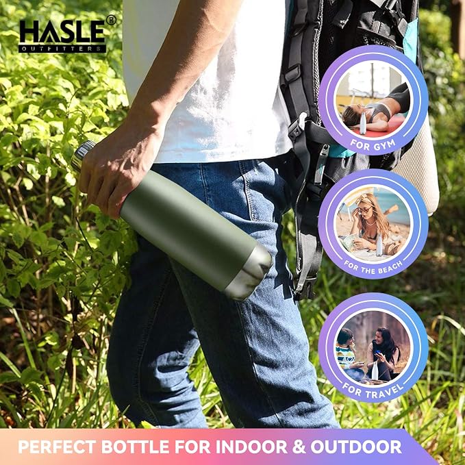 HASLE OUTFITTERS 17oz Stainless Steel Water Bottles, Vacuum Insulated Double - Image 6