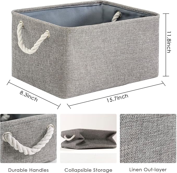 TheWarmHome Large Storage Bins- Storage Baskets - Image 2