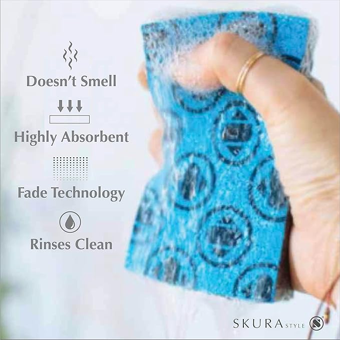 Skura Style Smart 4 Pack Odor Free Non-Scratch Scrub Pads - Image 3