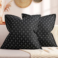 ZWJD Pillow Covers 18x18 Set of 2 Soft Polyester Textured Pillow Covers by ZWJD
