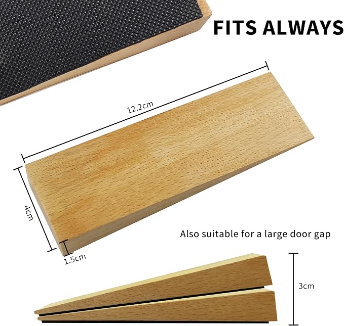 4 Pack Wooden Door Stop - Image 2
