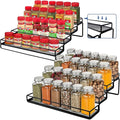 Spice Rack Organizer for Cabinet, 4 Tier Seasoning Organizer, Expandable Shelf by IFELS